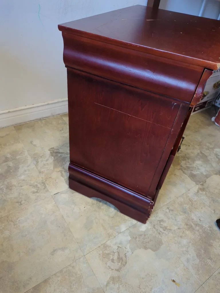 Wooden Nightstand with Two Drawers image indicator(2)