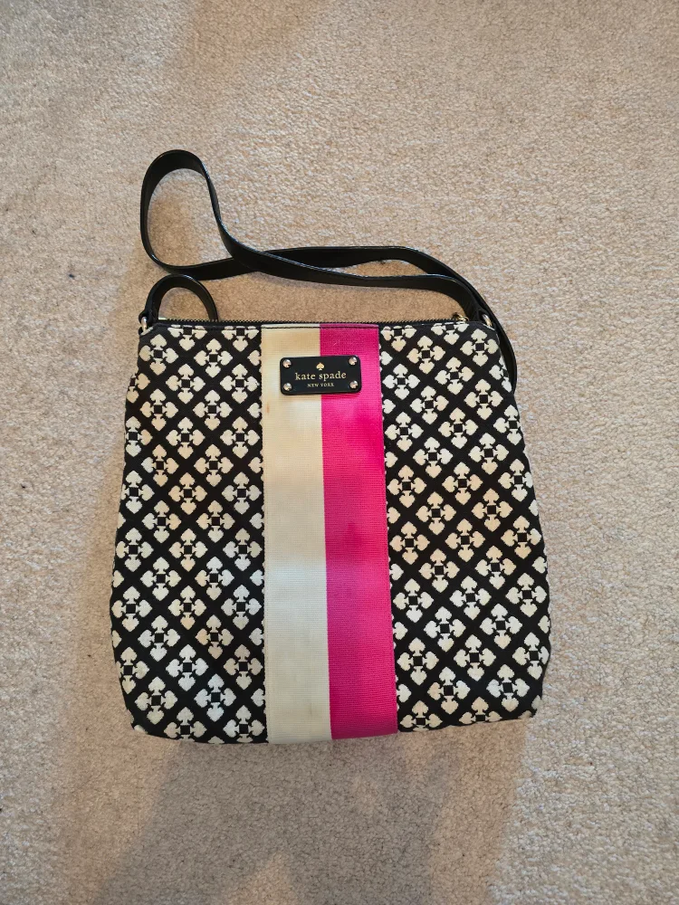 Kate Spade Black/White Crossbody Bag thumbnail