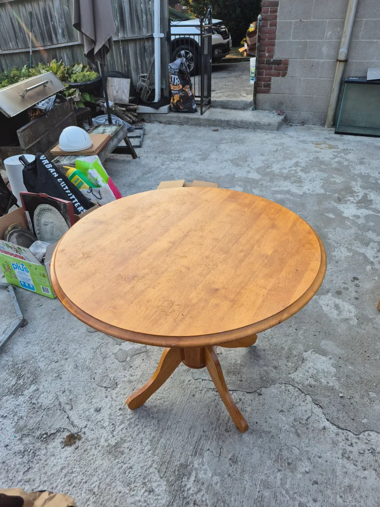 Round Wooden Dining Table thumbnail