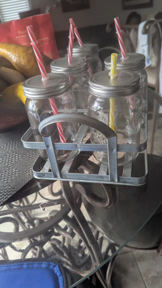 6 Mason Jar Set with Straws & Carrier🇨🇦 image indicator(3)