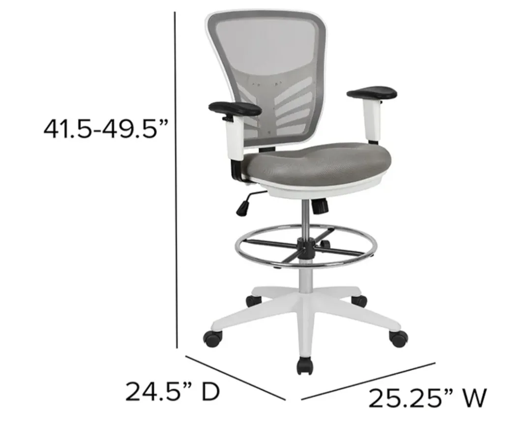 Ergonomic Mesh Drafting Chair – Adjustable & Comfortable image indicator(6)