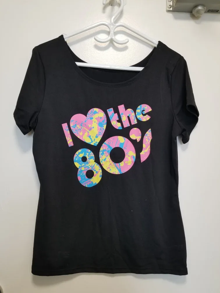Black 'I Love the 80s' T-Shirt thumbnail