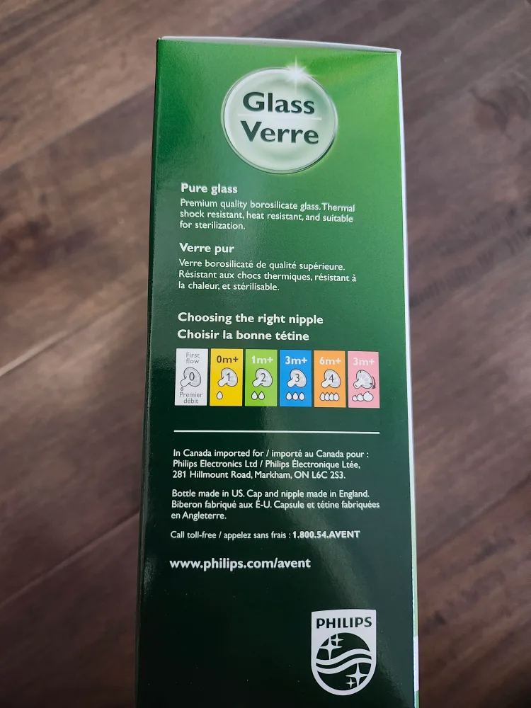 Philips Avent Natural Glass Baby Bottle, 8oz, New 🇨🇦 image indicator(2)