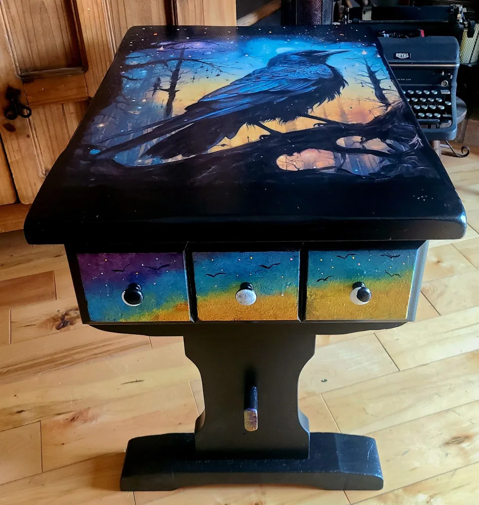 Raven Witchy Altar Tarot Table One-of-a-kind thumbnail