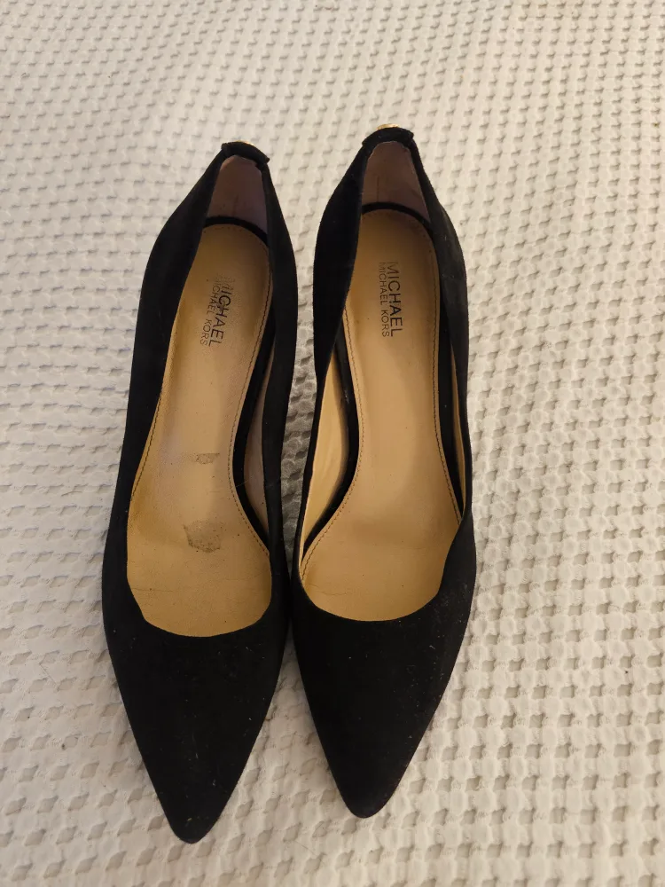 Michael Kors Black Suede Heels -  8M thumbnail