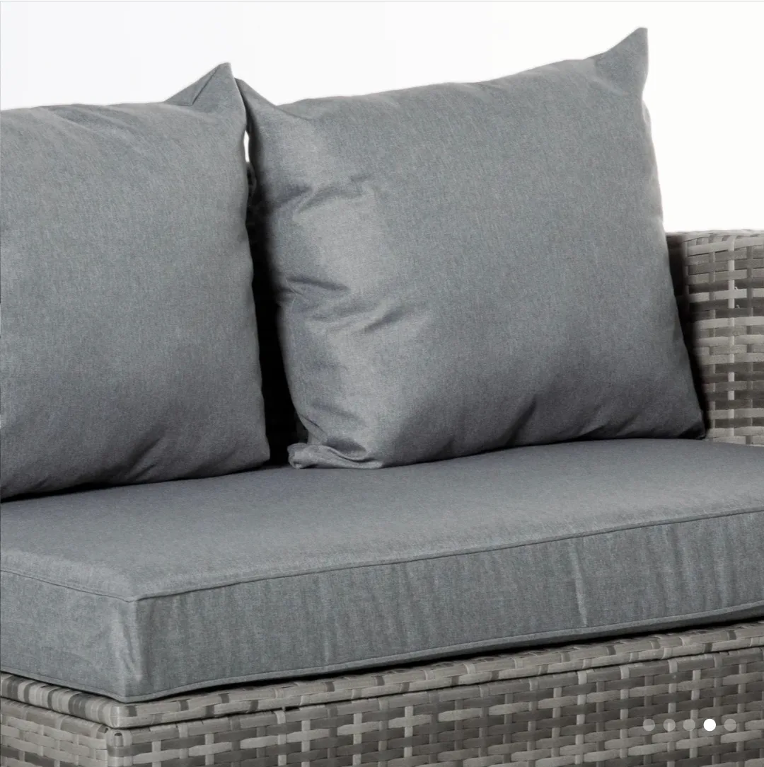 Brand new 5pc Wicker Outdoor Patio Conversation Set - Grey image indicator(7)