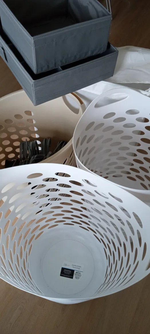 New laundry buckets, hangers, Storage box n organizer box  $20. thumbnail