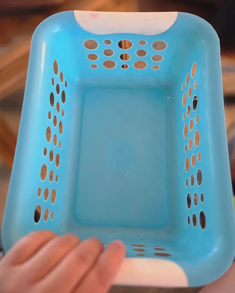 Blue Plastic Storage Basket thumbnail