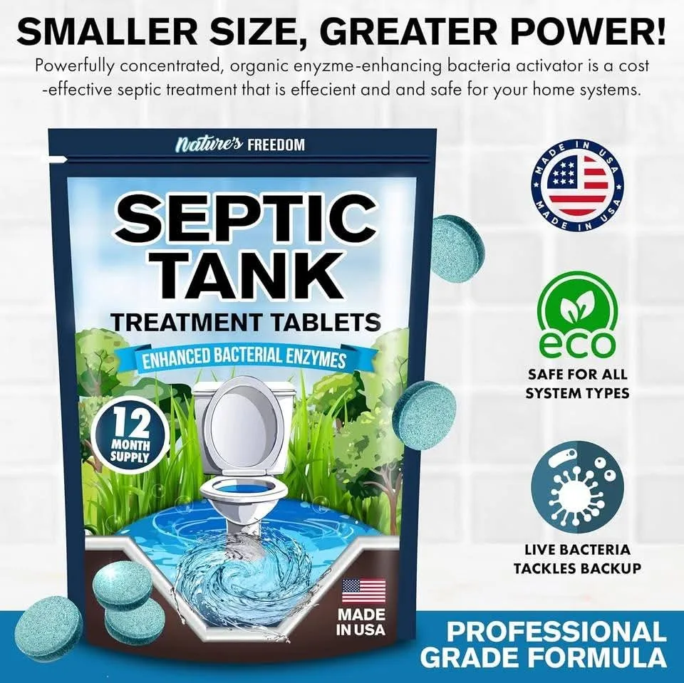 New~Septic Treatment Tablets –1 Year Supply(12 Tablets) thumbnail