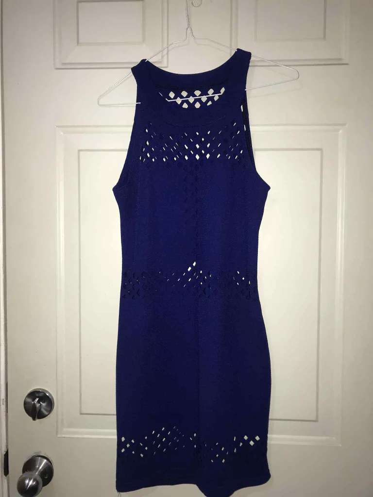 Blue Sleeveless Mini Dress thumbnail