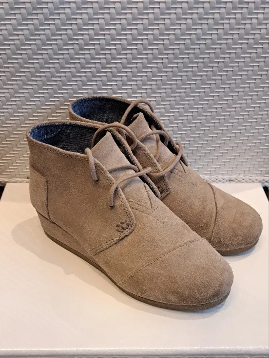 🔅 Toms🔅 Hi Top High Heels Suede Shoes image indicator(2)