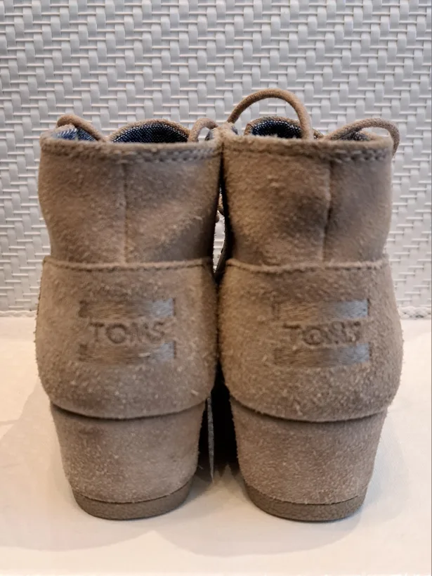 🔅 Toms🔅 Hi Top High Heels Suede Shoes image indicator(3)