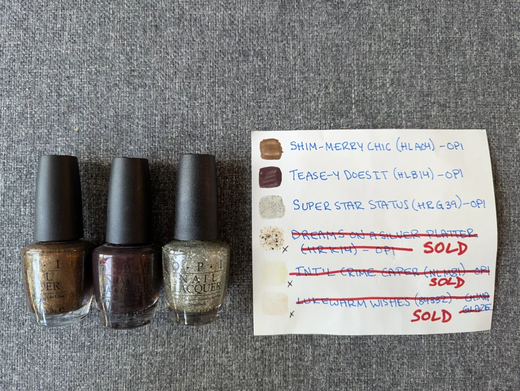 Nail Polish $5 each or $20 for 5 (Creams and Silvers) thumbnail