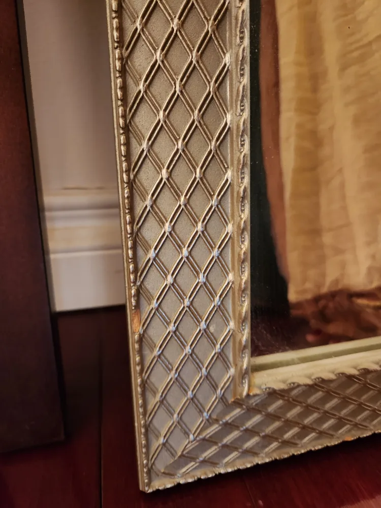 Patterned Framed Mirror 31" x 38" 🇨🇦 image indicator(5)