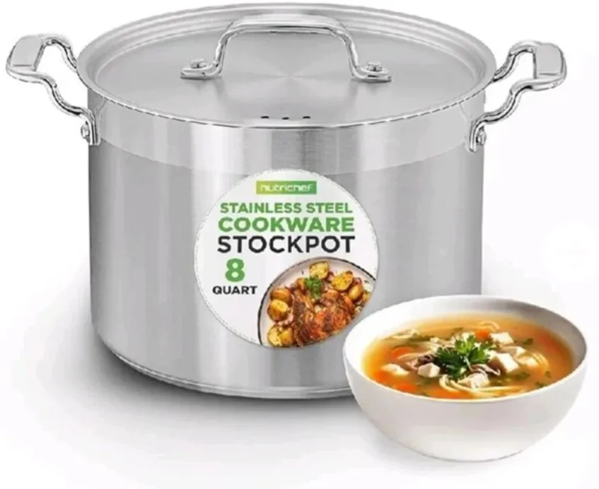 NutriChef 8 Quart Stainless Steel Stockpot thumbnail