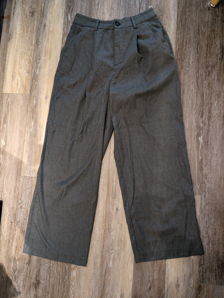 Twik Par Simons Grey Wide Leg Pants - Size M - photo 3