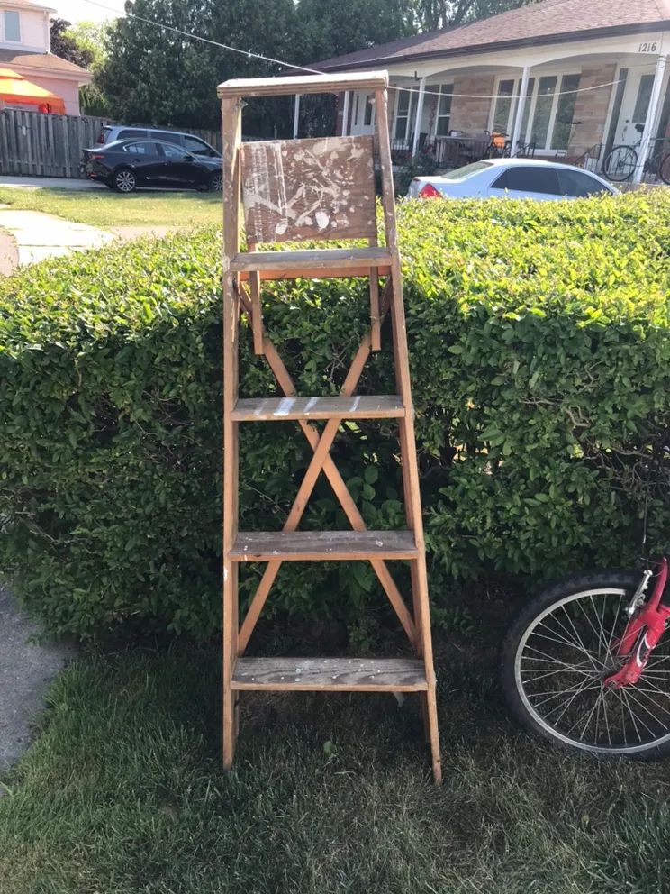 Wooden step ladder thumbnail
