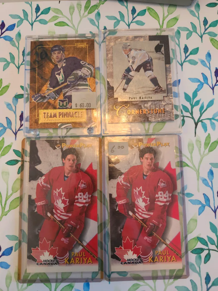 Paul Kariya Hockey Cards - Team Pinnacle & Cornerstone thumbnail