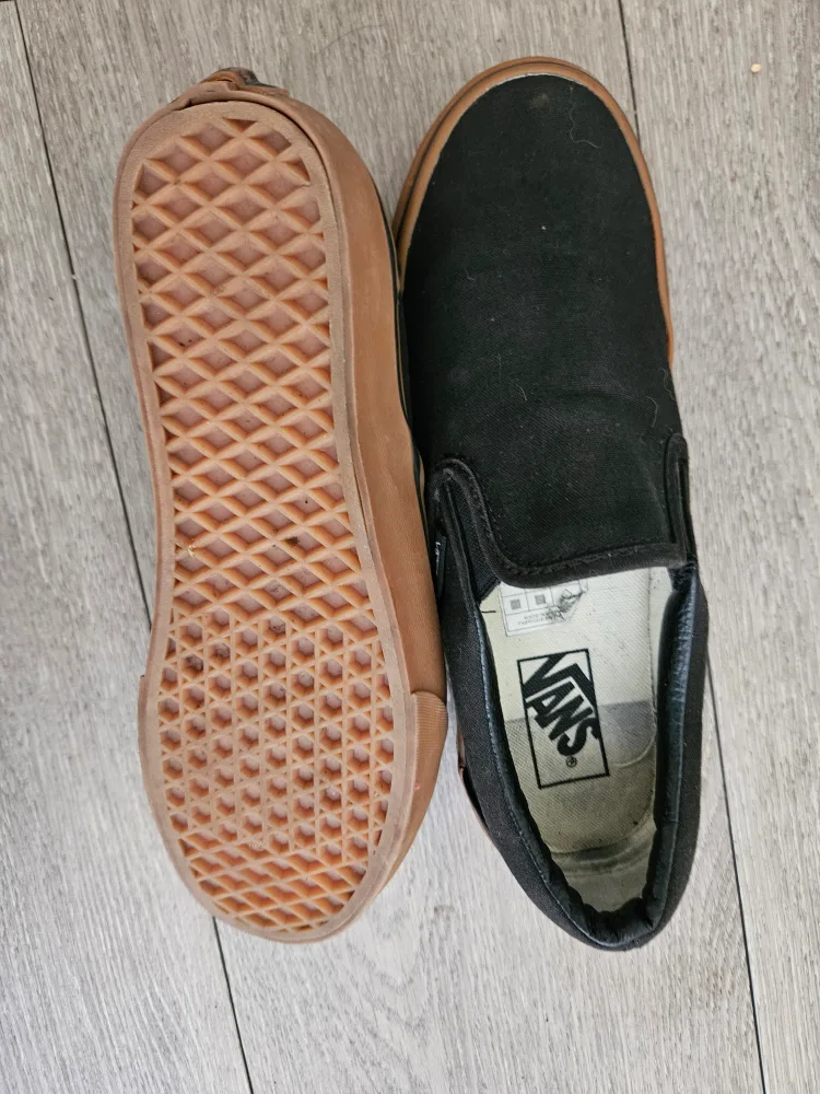 Vans Black Slip-On Shoes thumbnail