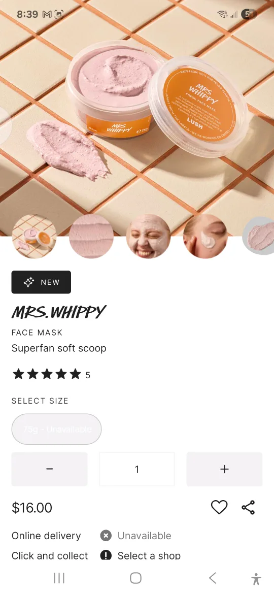 Lush Mrs. Whippy Face Mask - Superfan Soft Scoop thumbnail