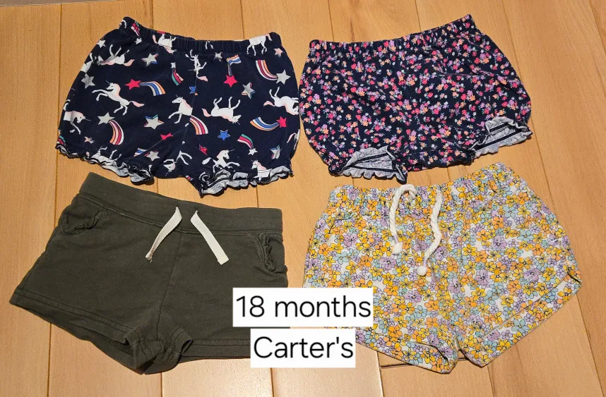 Carter's 18 Months Baby Summer Shorts - Bundle of 4 thumbnail