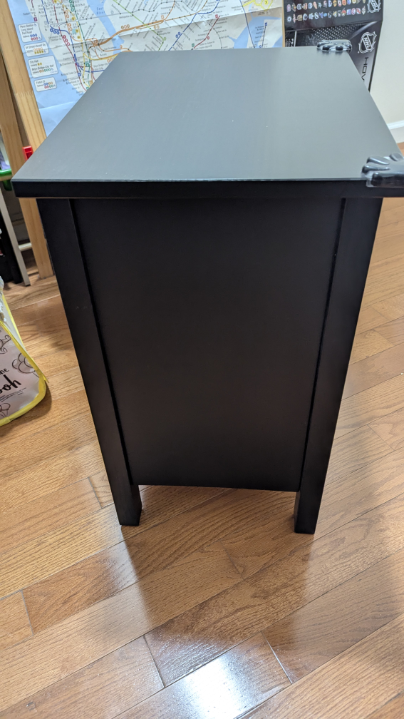 Ikea Black 2-Drawer Nightstand - photo 2