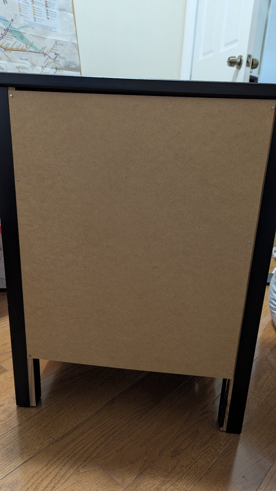 Ikea Black 2-Drawer Nightstand - photo 3