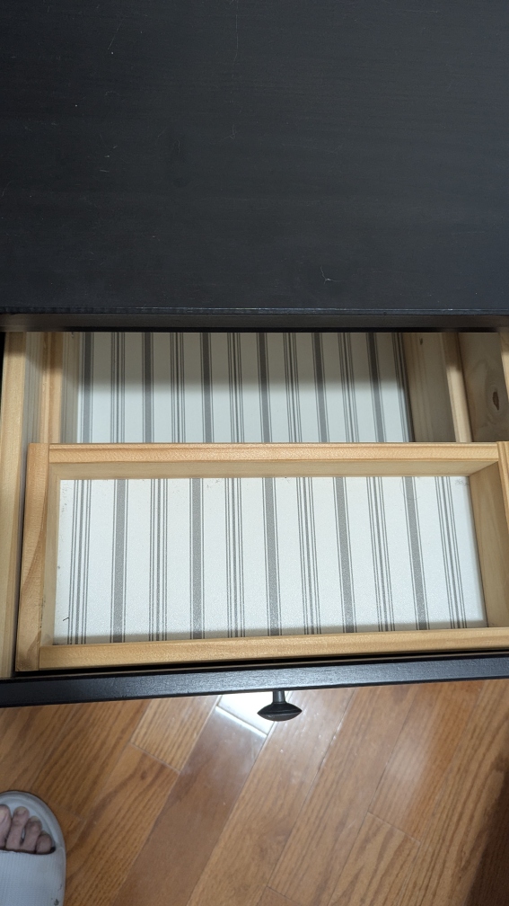Ikea Black 2-Drawer Nightstand - photo 4