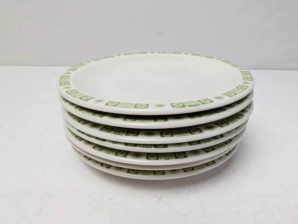 Ceramic Side Plates ~ Atomic Star ~ Buffalo Restaurant Chinaware image indicator(4)