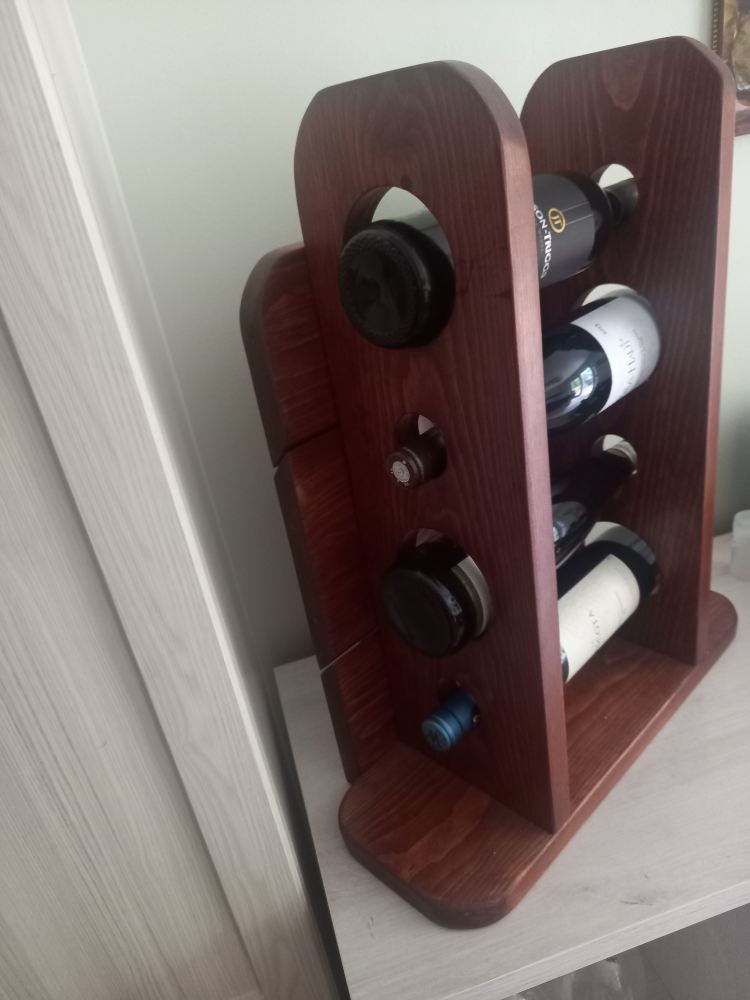 handmade Wooden Wine Rack - photo 3