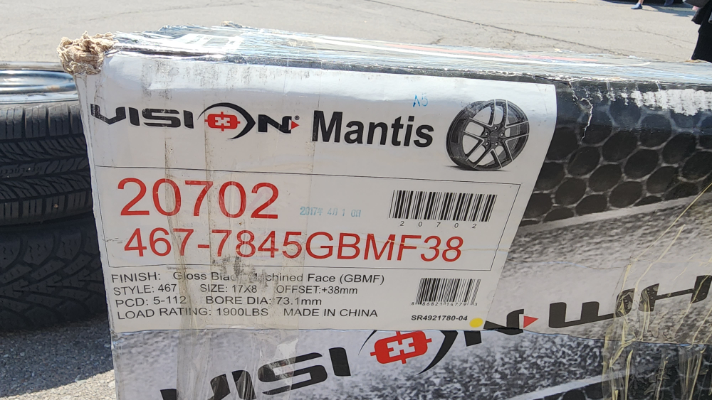 Vision Mantis 20702 Gloss Black Machined Face Wheel 17" - photo 2