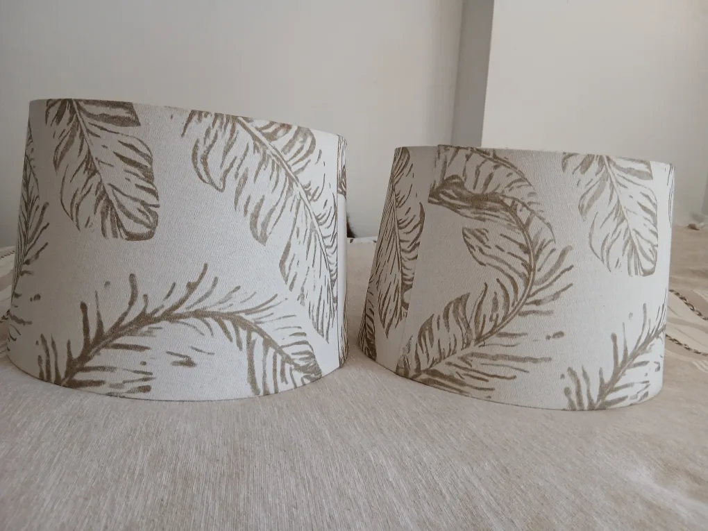2 Leaf Print Lamp Shades thumbnail