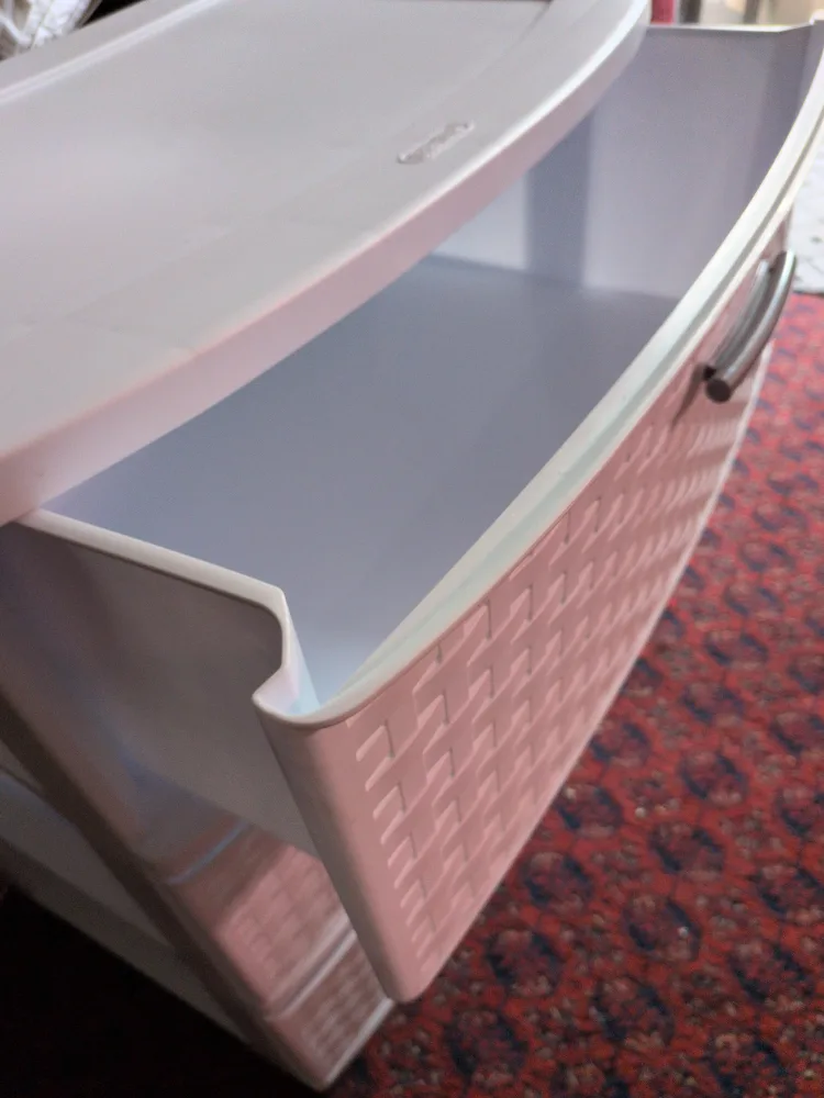 White 3-Drawer Woven Plastic Storage Unit image indicator(2)