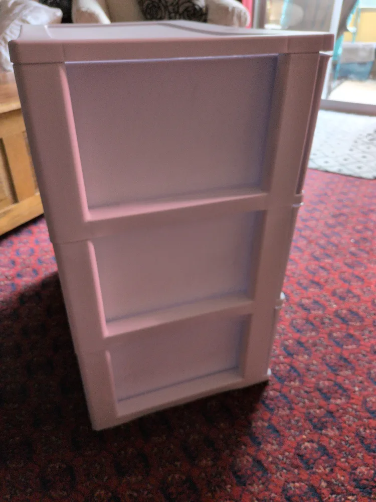 White 3-Drawer Woven Plastic Storage Unit image indicator(5)