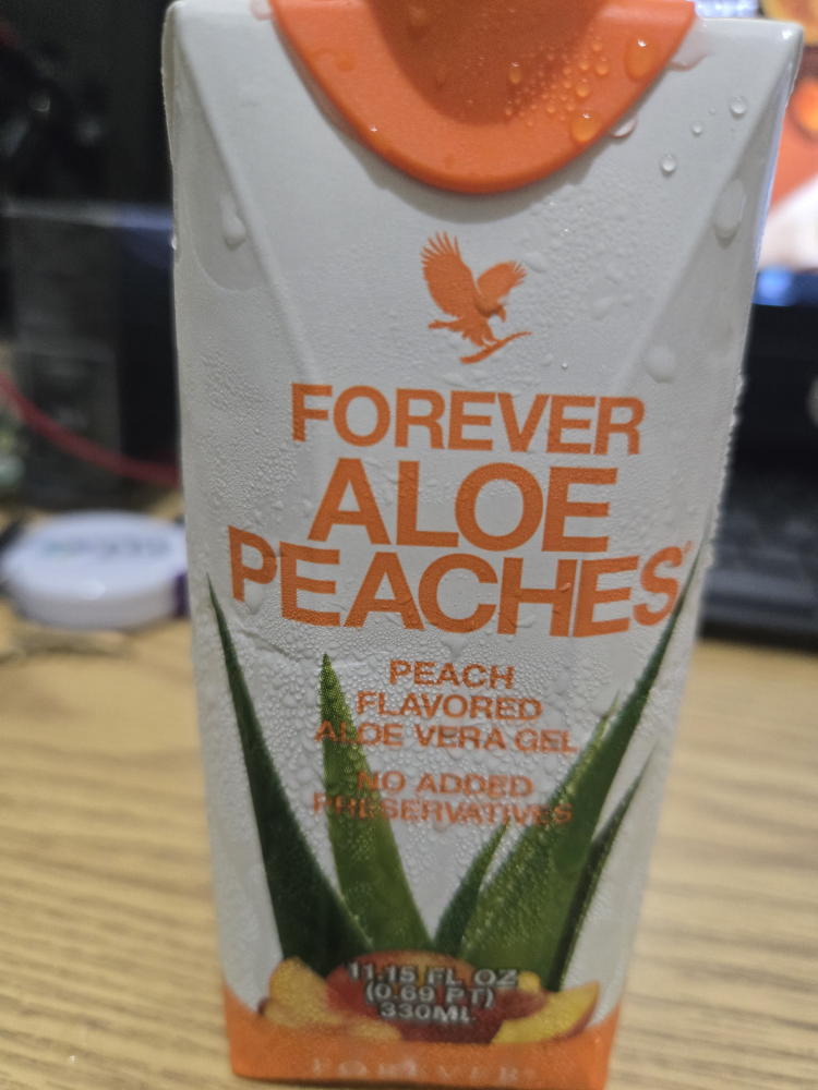 forever aloe peaches drink