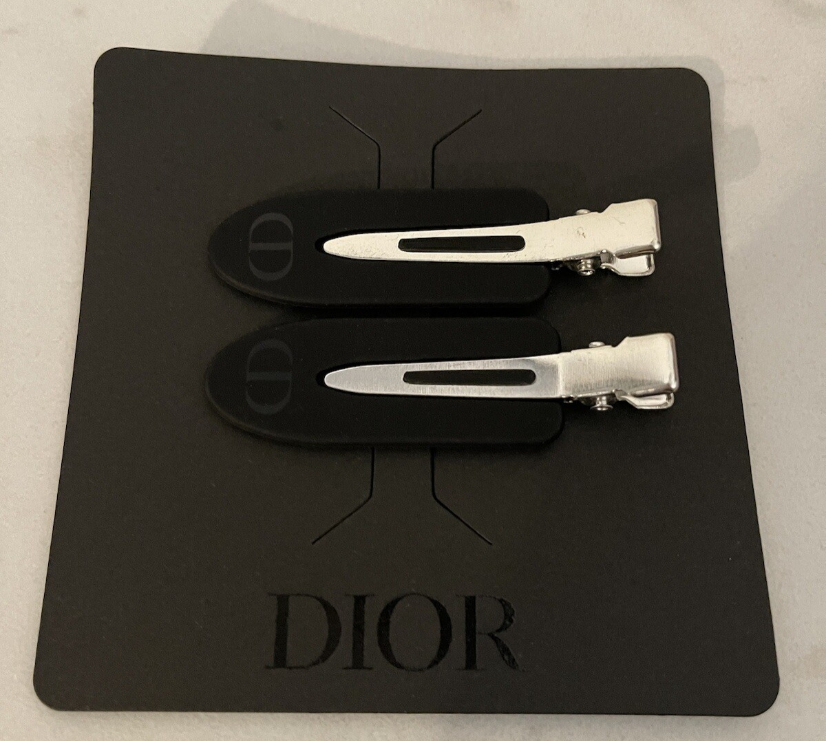 New DIOR Black Hair Clips - Set of 2