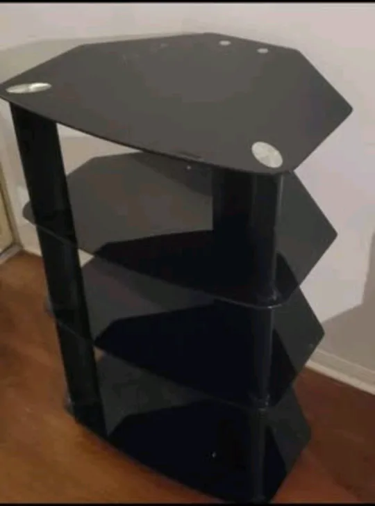 Black Glass TV Stand thumbnail