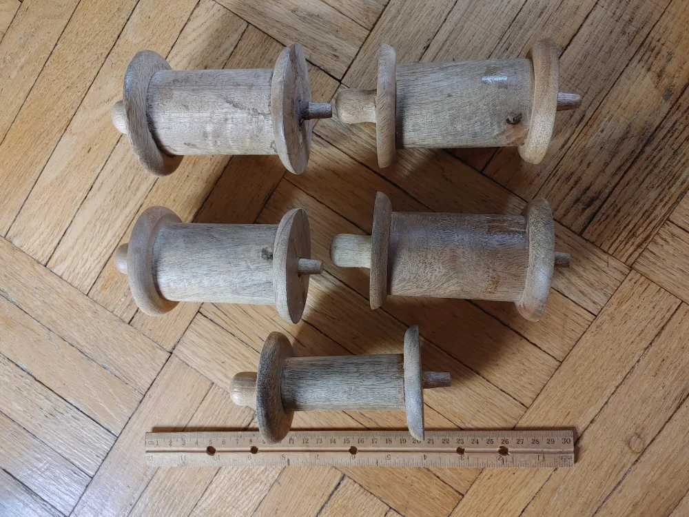 Set of 5 Wooden Spools thumbnail