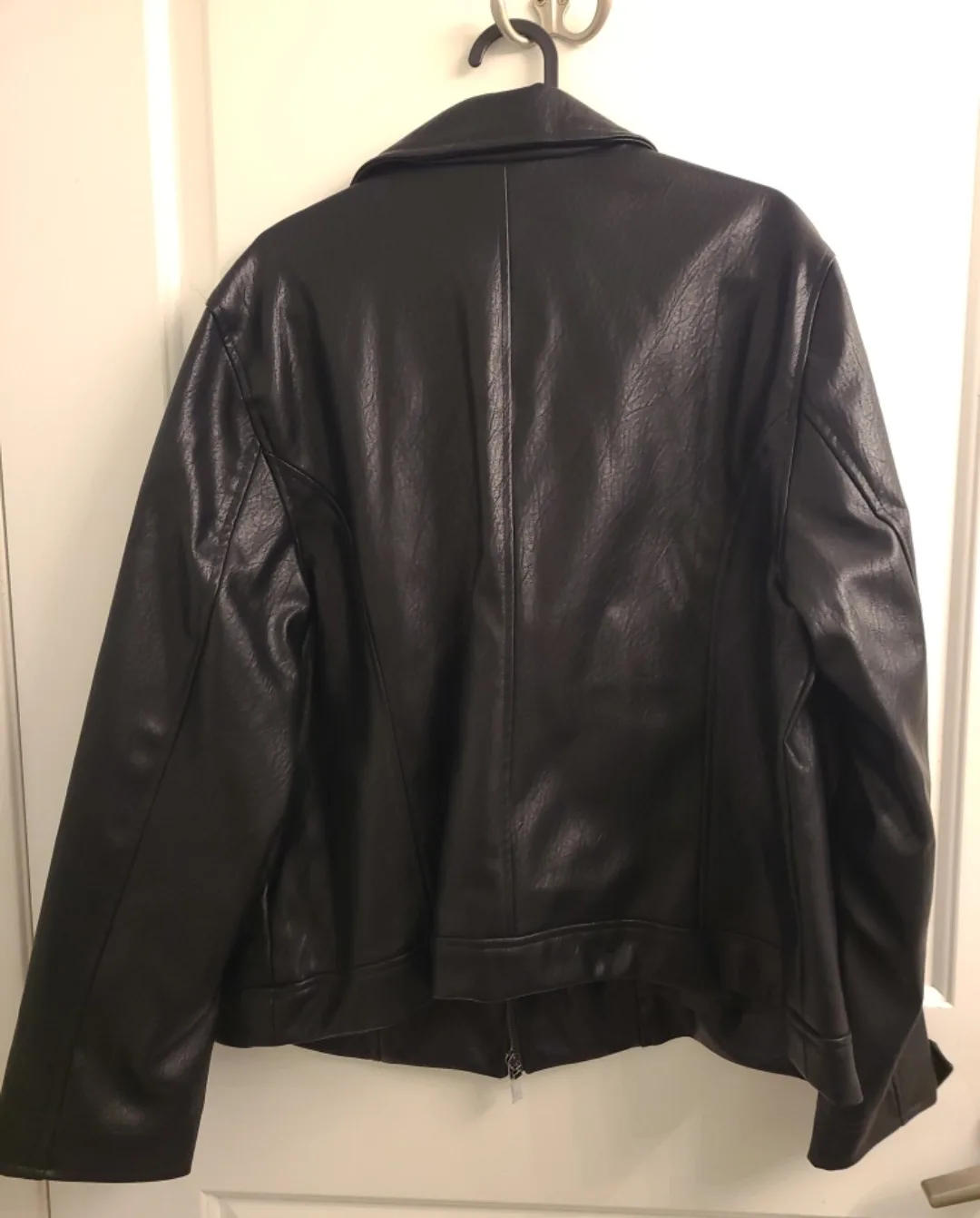 Black Faux Leather Jacket - Women's XL image indicator(2)