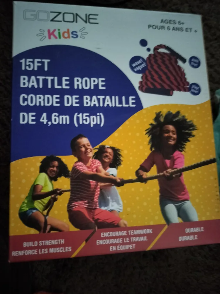 🇨🇦GOZONE Kids 15FT Battle Rope - Ages 6+ thumbnail