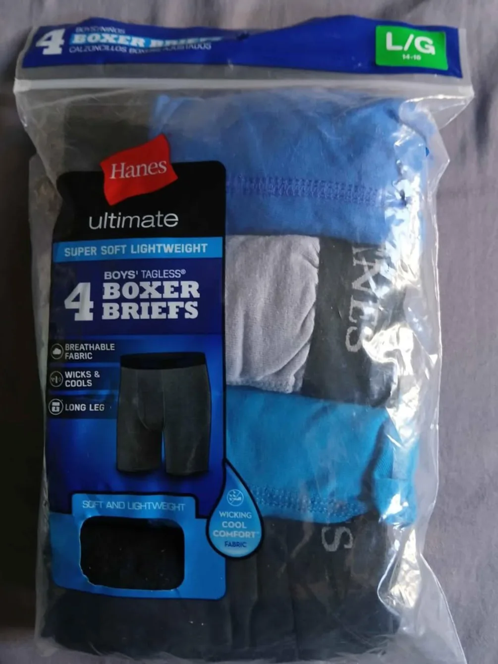 Hanes Ultimate Boys' Boxer Briefs - Size L/G (14-16) thumbnail