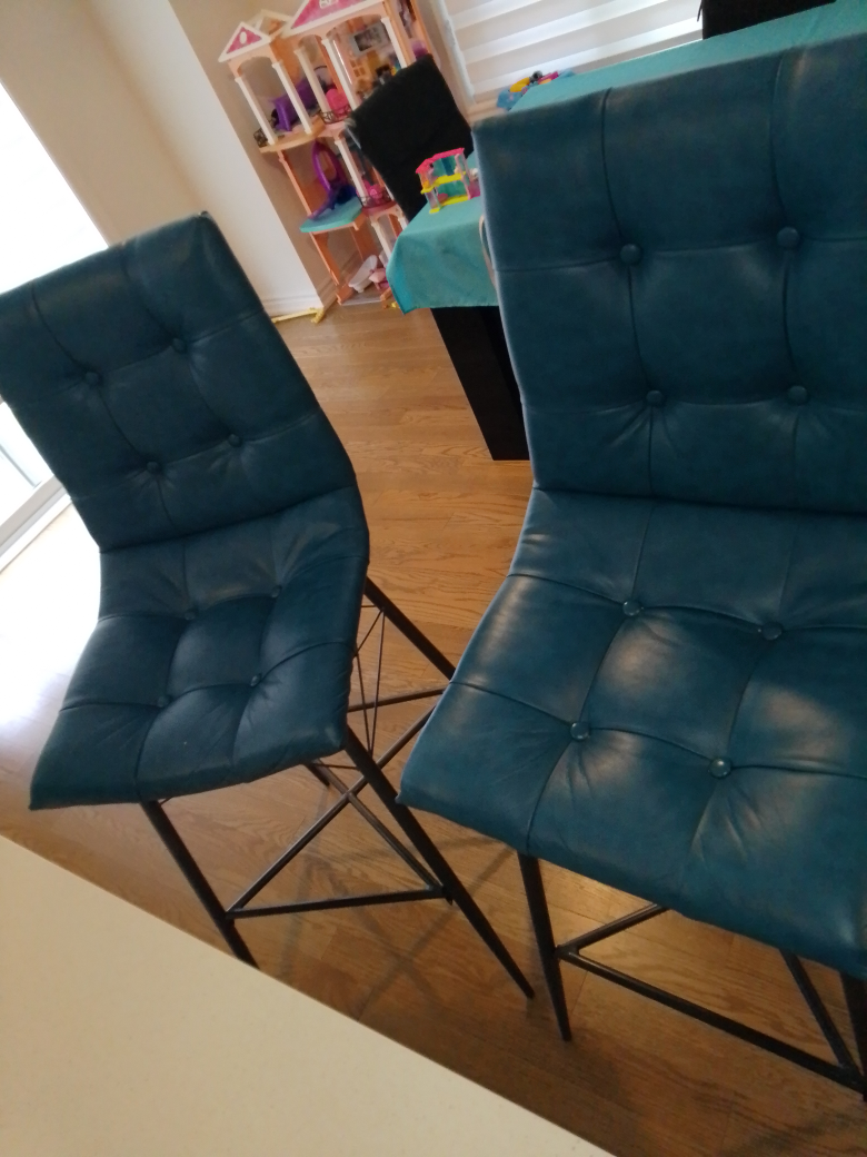 Set of 2 Teal Bar Stools - photo 3