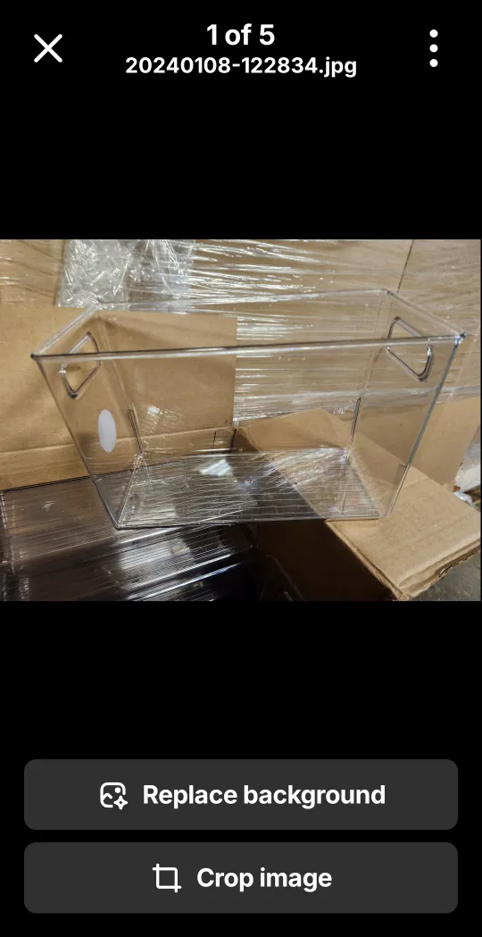 newv🇨🇦Clear Plastic Storage Bins - 4 Pack image indicator(3)
