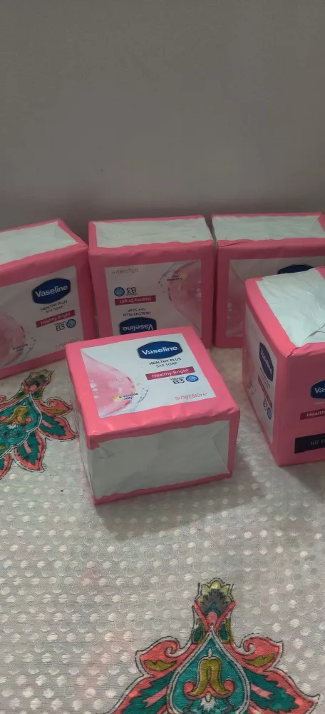 5 boxes × 3 bars of vaseline bar soaps. thumbnail