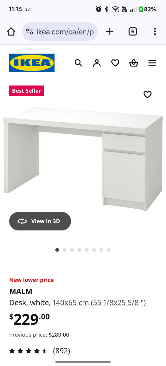 IKEA Malm Desk, Black-Brown, 140x65cm - photo 2