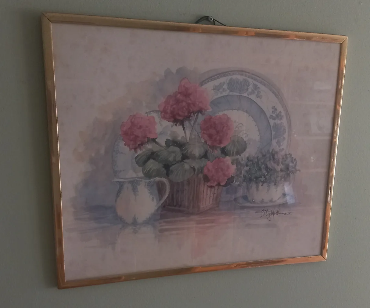 Framed Floral Still Life Print thumbnail