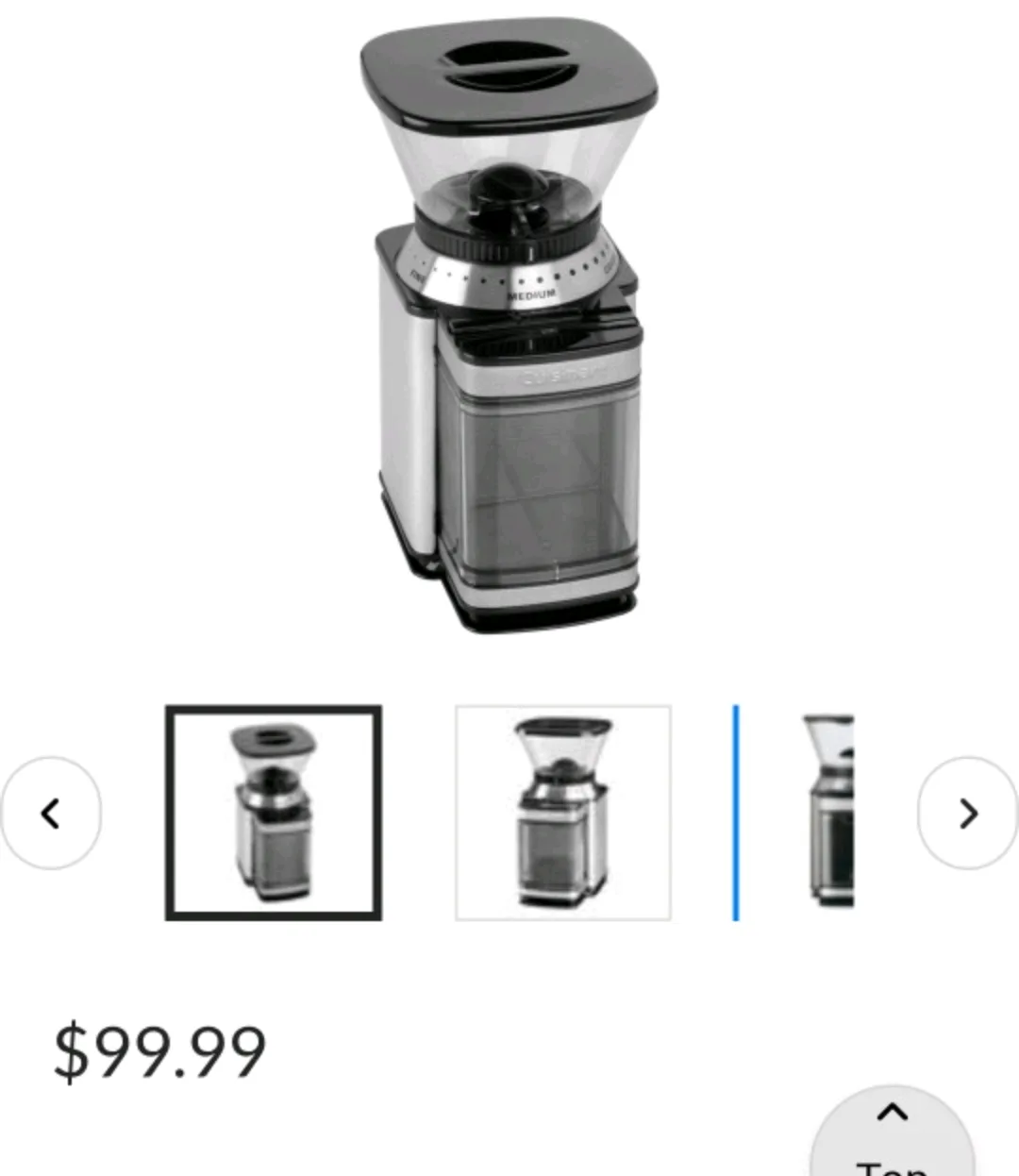 Cuisinart® Supreme Grind Automatic Burr Mill, Stainless Steel thumbnail