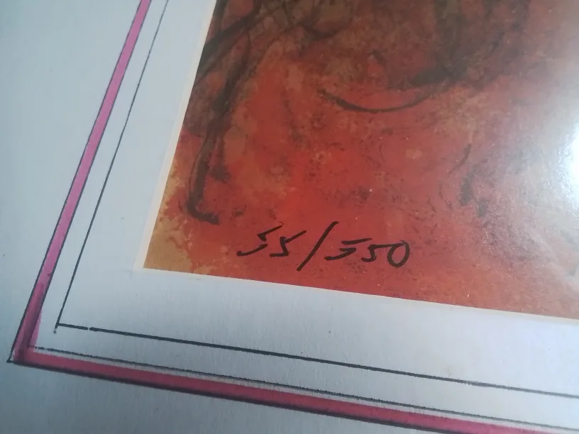 French Litho on Paper Signed Marc Chagall 55/550 image indicator(5)