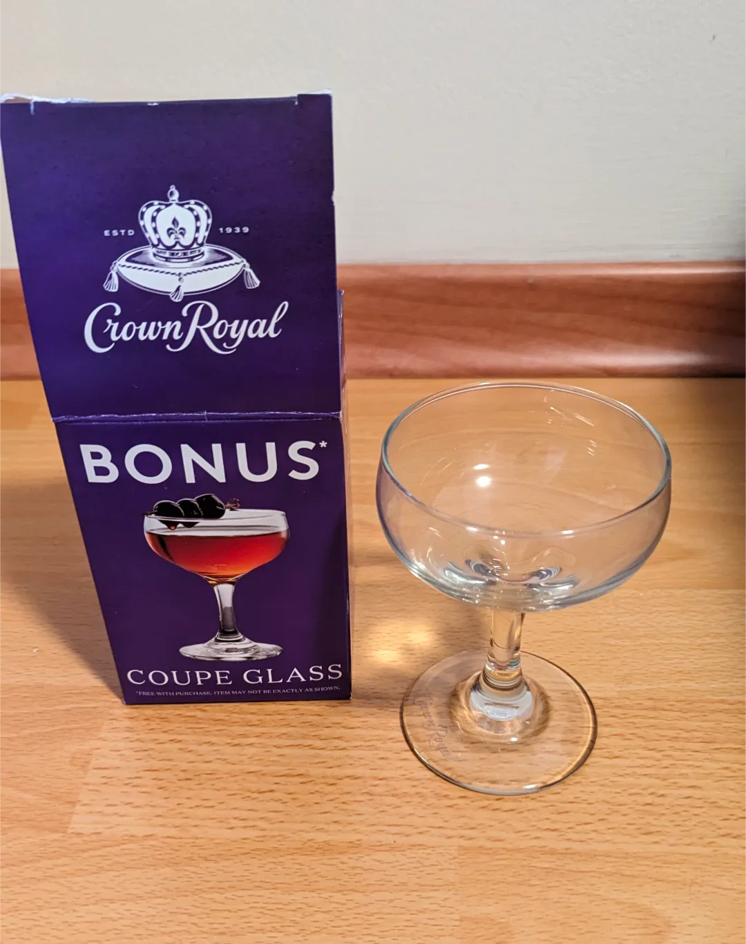 Brand New Crown Royal Coupe Glass thumbnail