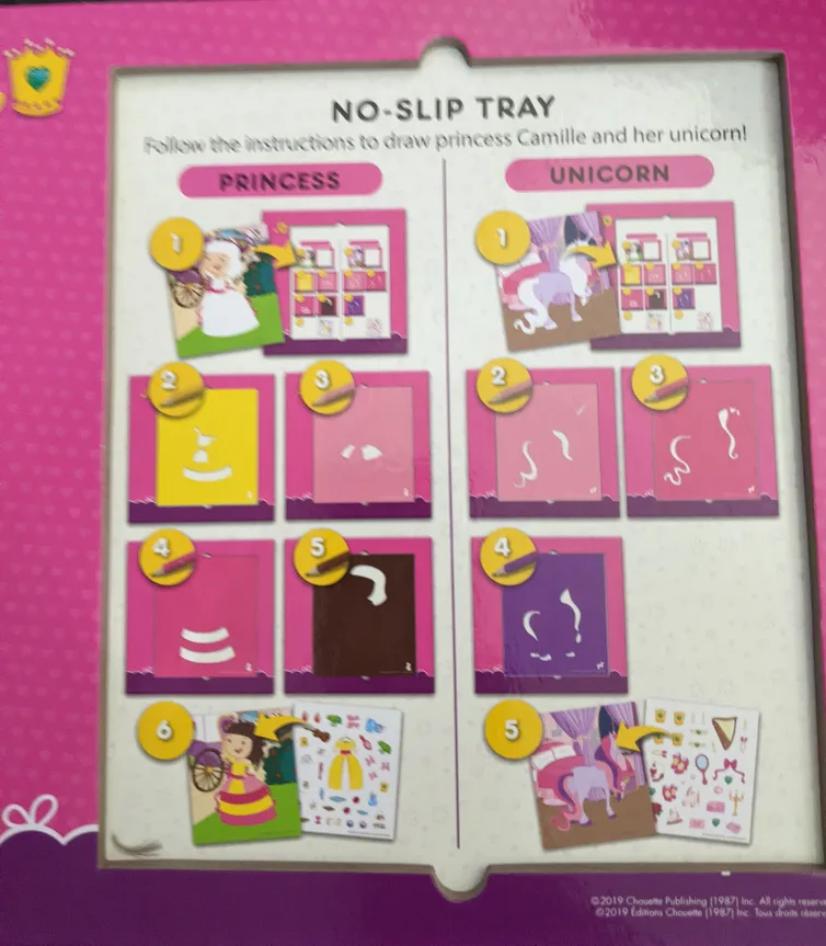 Princess & Unicorn drawing stencils image indicator(3)